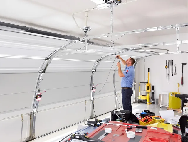 Garage door cable repair service by Concord Garage Door Repair in Concord